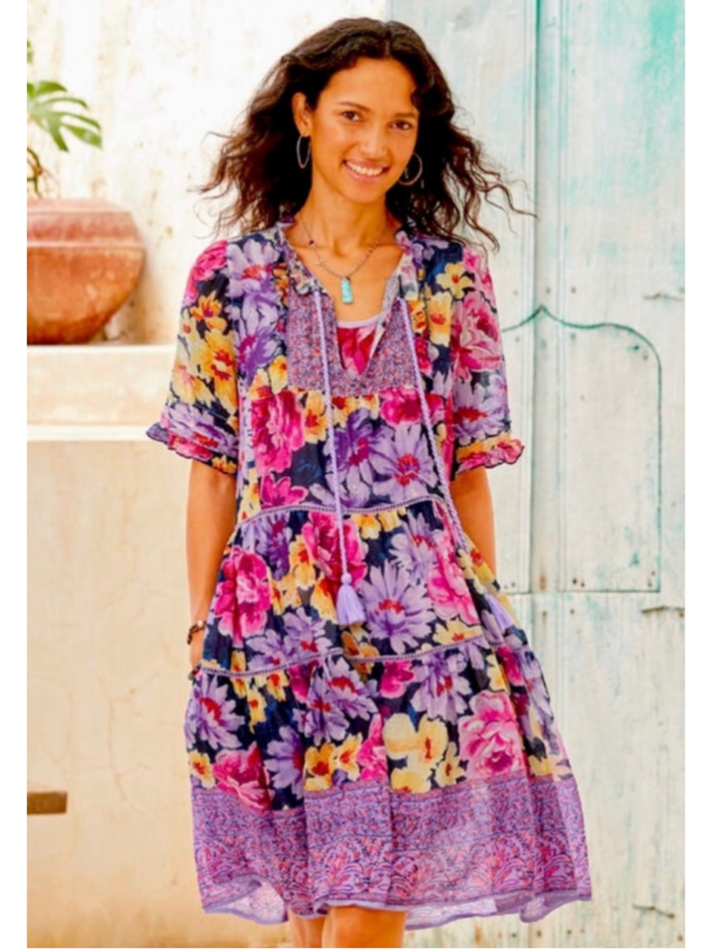 SUNDANCE Fields Of Beauty Dress Medium